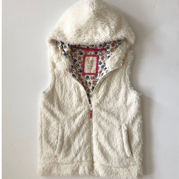 Mini Boden Cosy Gilet Faux Fur Fuzzy 